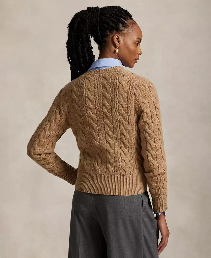 Ralph Lauren Women's Cable-Knit Wool-Cashmere Cardigan Sweater 5