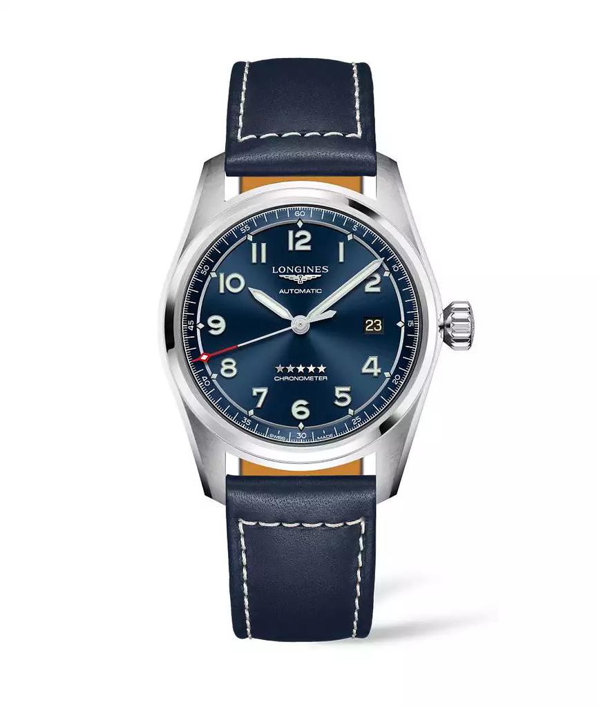 Longines Men s Automatic Spirit Stainless Steel Chronometer Blue Leather Strap Watch 40mm Accessories Free Shipping BeyondStyle