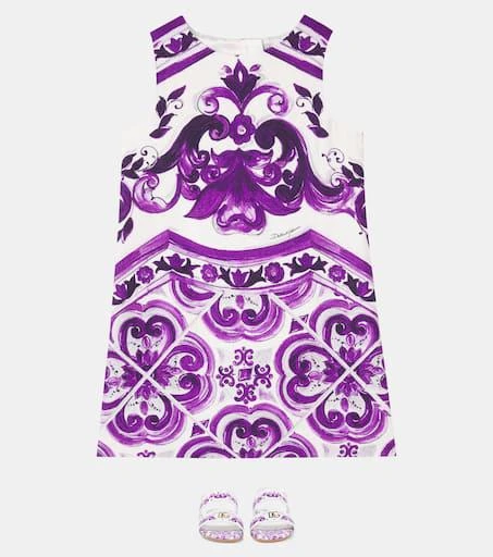 Dolce
Gabbana Majolica cotton and linen-blend dress 2