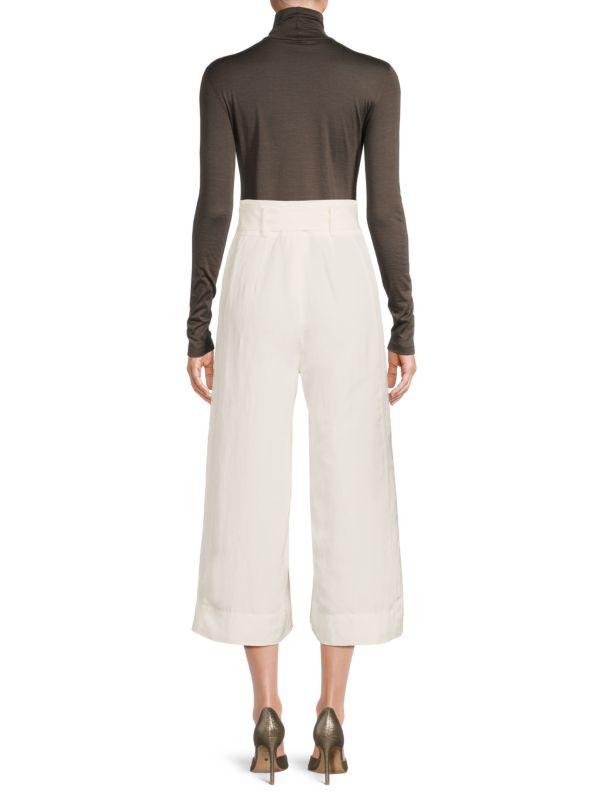 Akris Linen Blend Cropped Pants