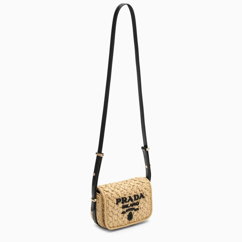 Prada Natural and black raffia shoulder bag 3