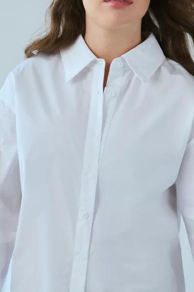 Glamorous Glamorous White Button-Down Shirt Mini Dress