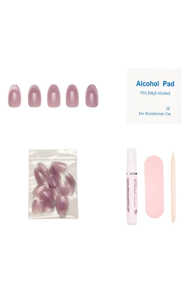 GLAMNETIC Short Oval Press-On Nails Set 3