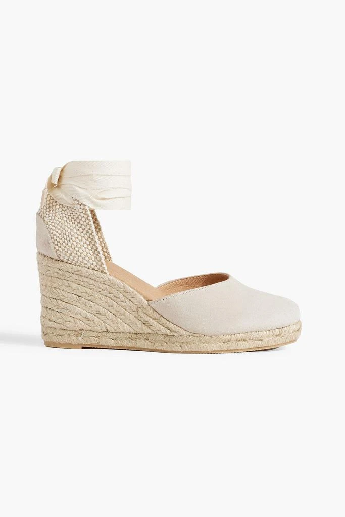 LAST STUDIO Leda suede wedge espadrilles 1