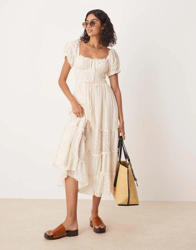 Free People Free People falling sun lace insert midi dress in tea - Dresses & Skirts - Free Shipping - BeyondStyle Free People Free People falling sun lace insert midi dress in tea - Dresses & Skirts - Free Shipping - BeyondStyle