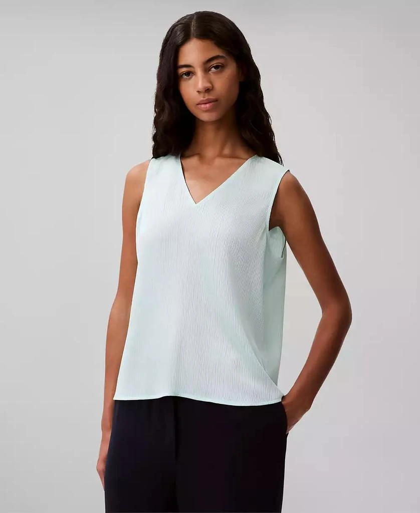 Calvin Klein Women's Textured Plissé V-Neck Tank Top 1