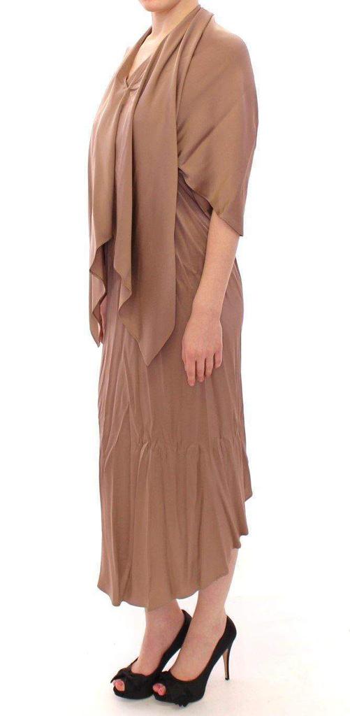 Lamberto Petri Lamberto Petri  Draped Silk Sheath Shift Coctail Dress