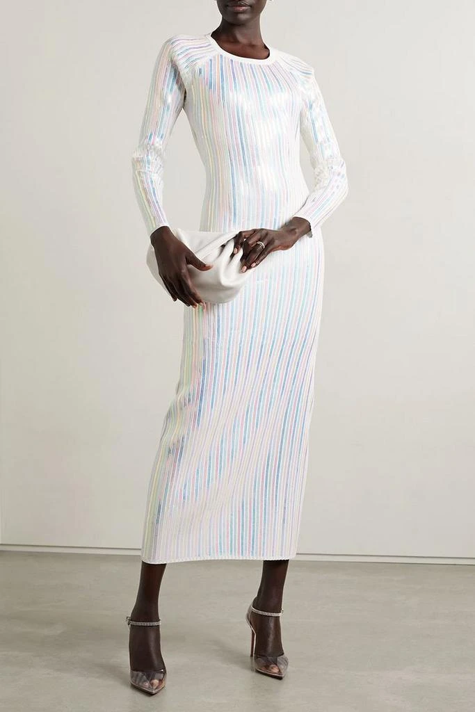 kallan knit dress white White Knit Dress Long Sleeve