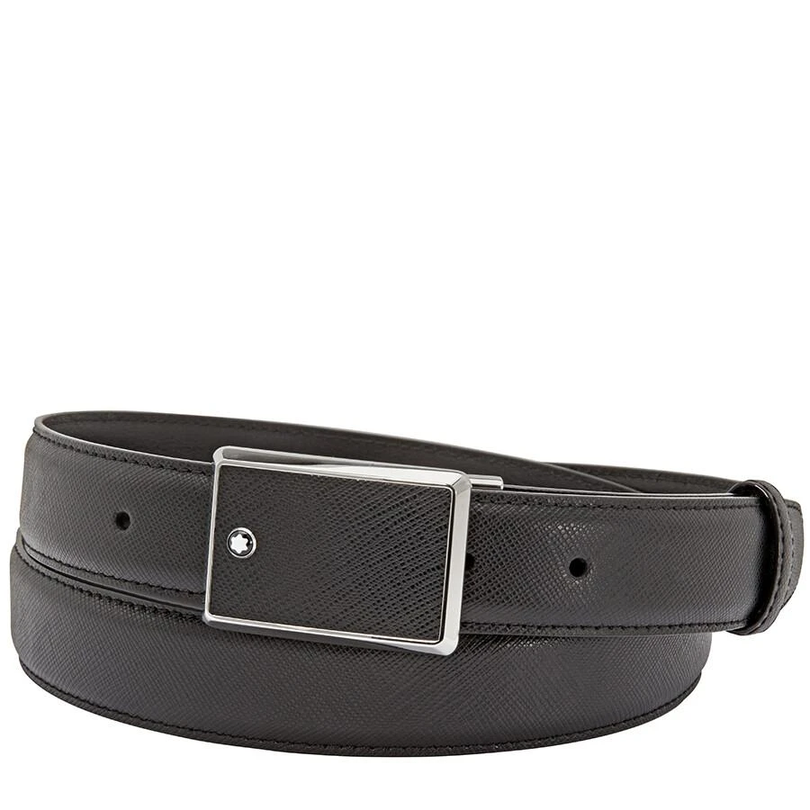 MontBlanc Black Saffiano Leather Belt 114421
