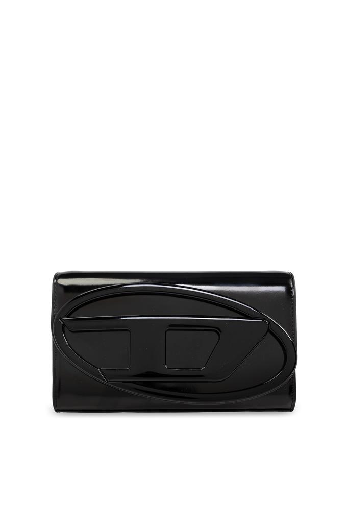 【DIESEL】holi-d card holder s Women's Bi-fold card holder in smooth leather | Black | Diesel