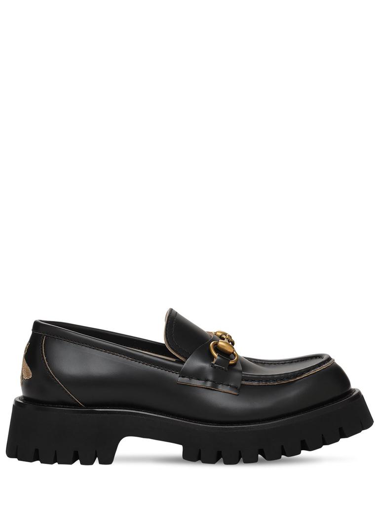 GUCCI 25mm Harald Leather Loafers