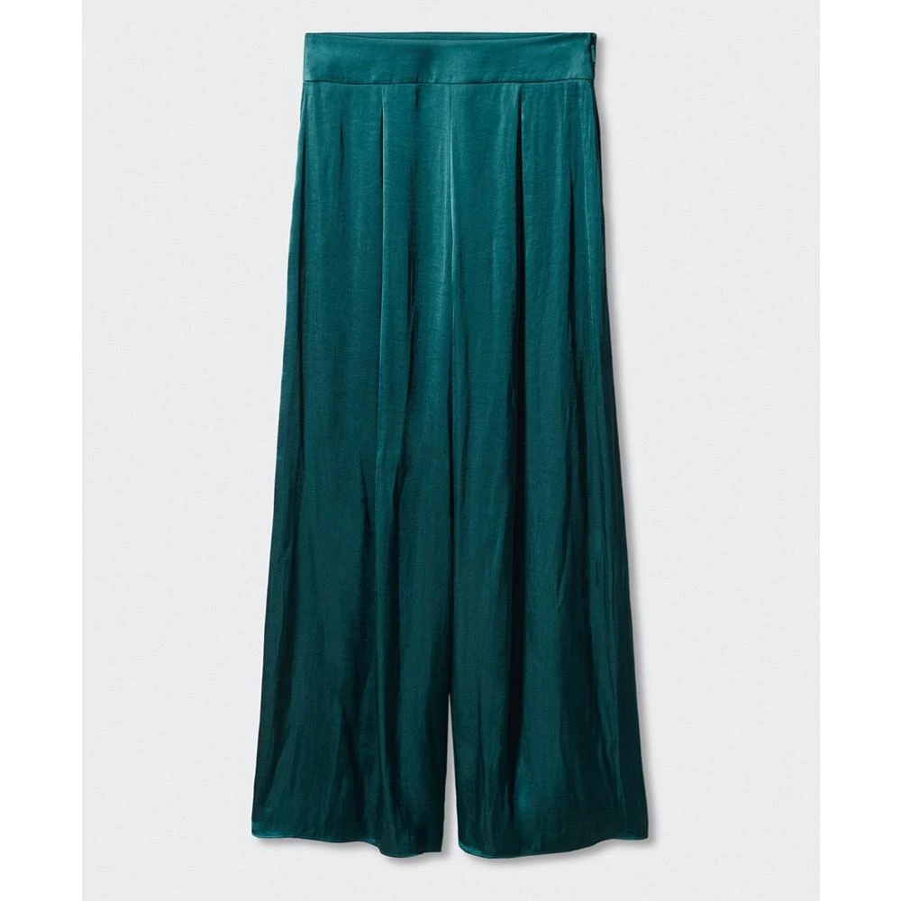 Mango Women's Satin Wide Leg Trousers 5