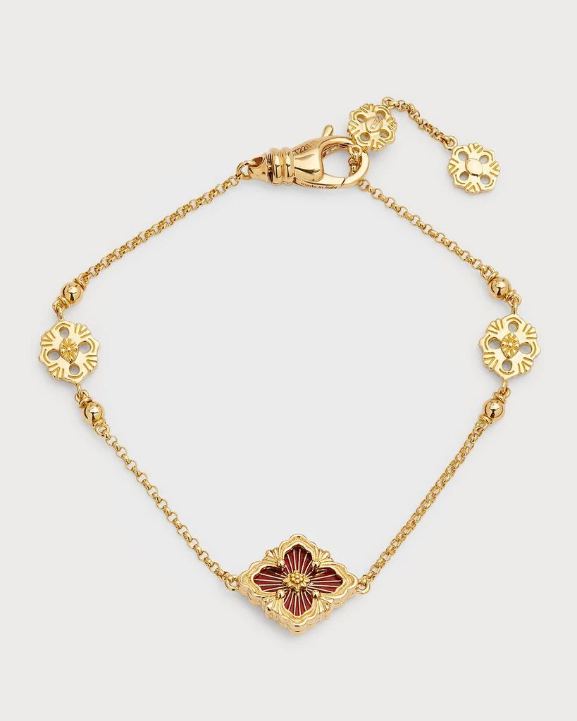 Buccellati Opera Tulle 18K Yellow Gold Red Enamel Bracelet 1