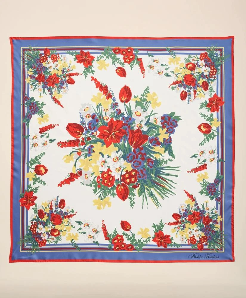 Brooks Brothers Floral Scarf in Silk Twill 2