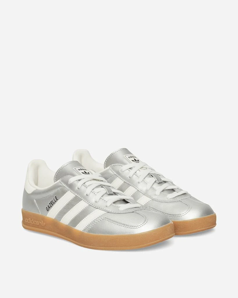 Adidas Gazelle Indoor Sneakers Silver Metallic / Core White 2