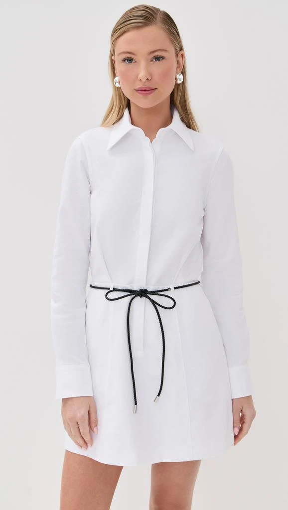 Brandon Maxwell The Lula Collared Shirt Dress with Mini Bubble Skirt 1