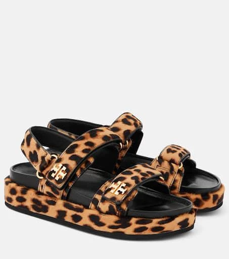 Tory Burch Kira leopard-print calf hair platform sandals 1