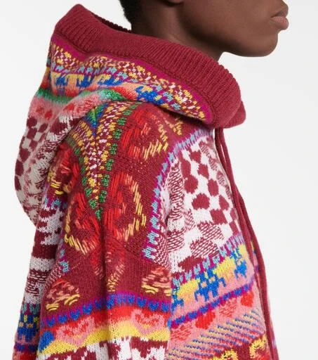 Stella McCartney Intarsia wool-blend hoodie dress 5