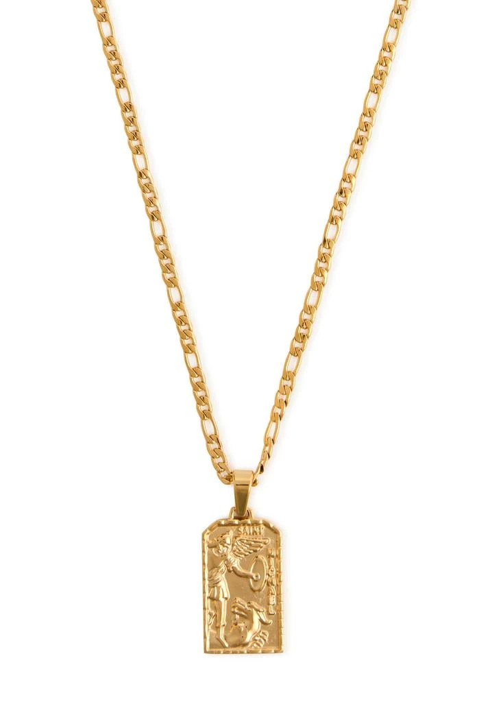 CRAFTD St Michael 18kt gold-plated pendant necklace 1