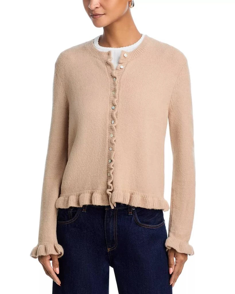 SIX/FIFTY Chelsea Ruffle Sweater In Eggshell