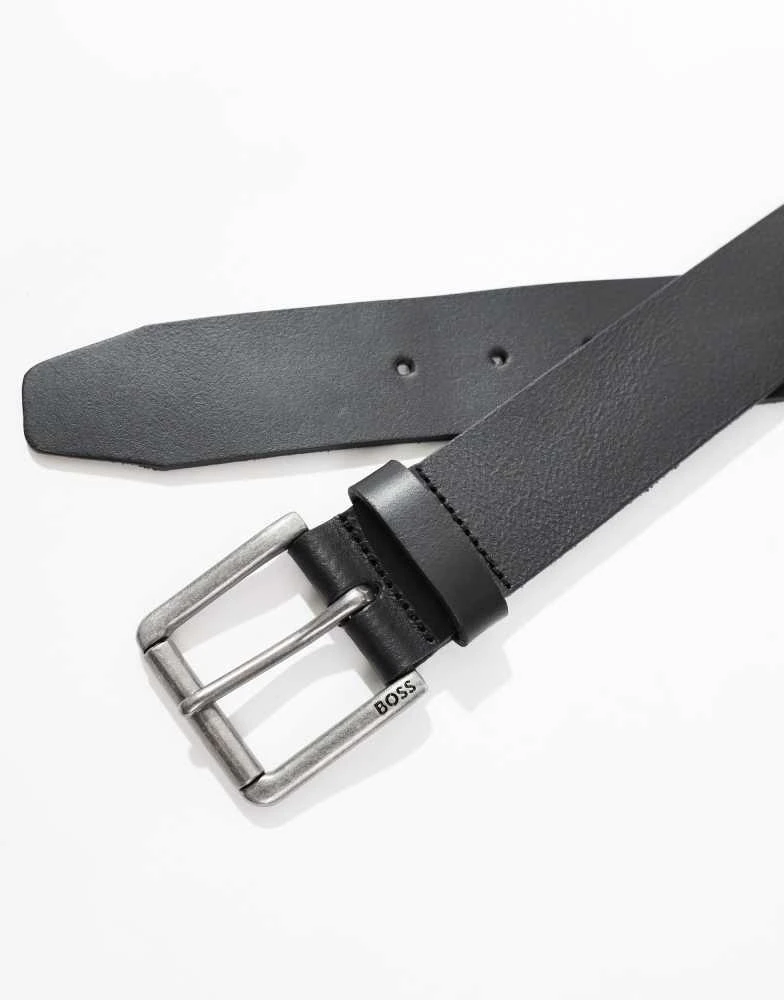BOSS by Hugo Boss BOSS joris belt in black leather 2