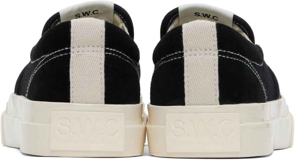 Stepney Workers Club Black Lister Optical Suede Sneakers 2