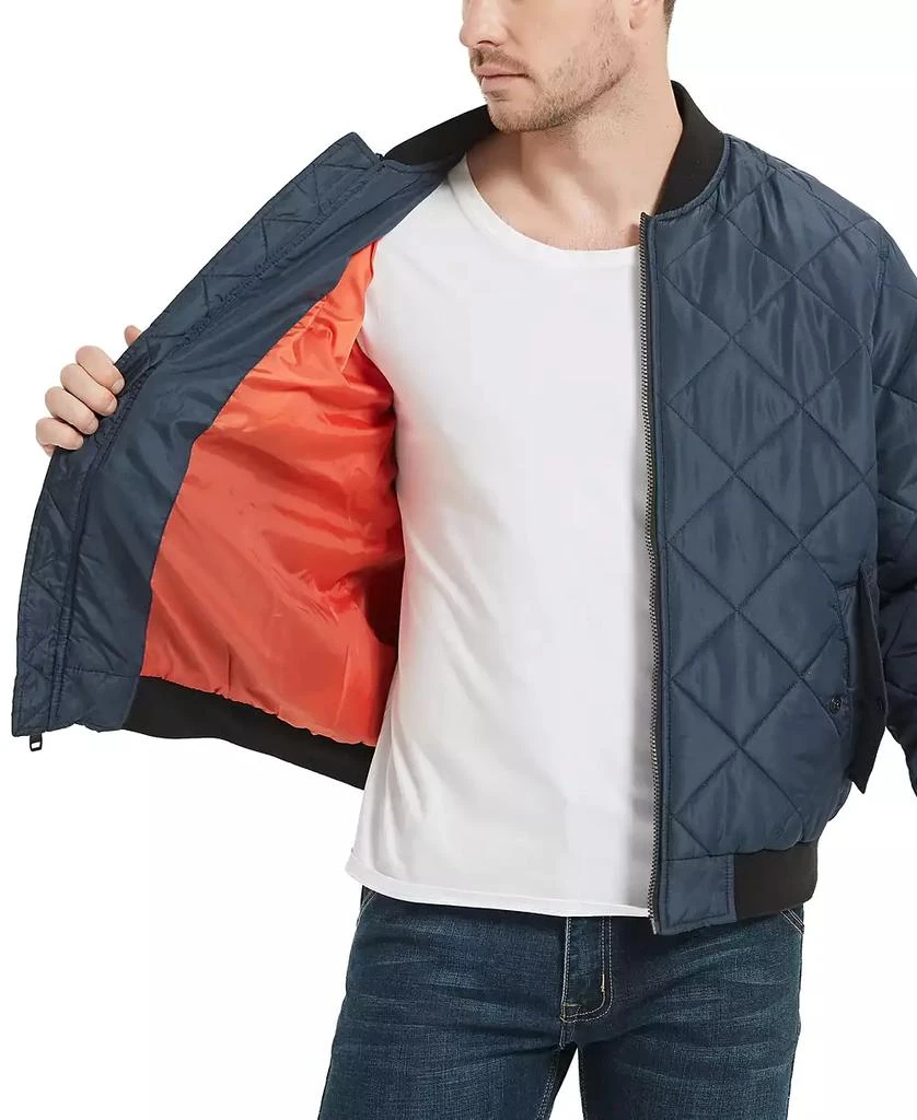 HAWKE & CO Men's Diamond Quilted Bomber Jacket 4