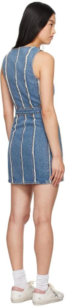 Re/Done Blue Fray Denim Minidress 3