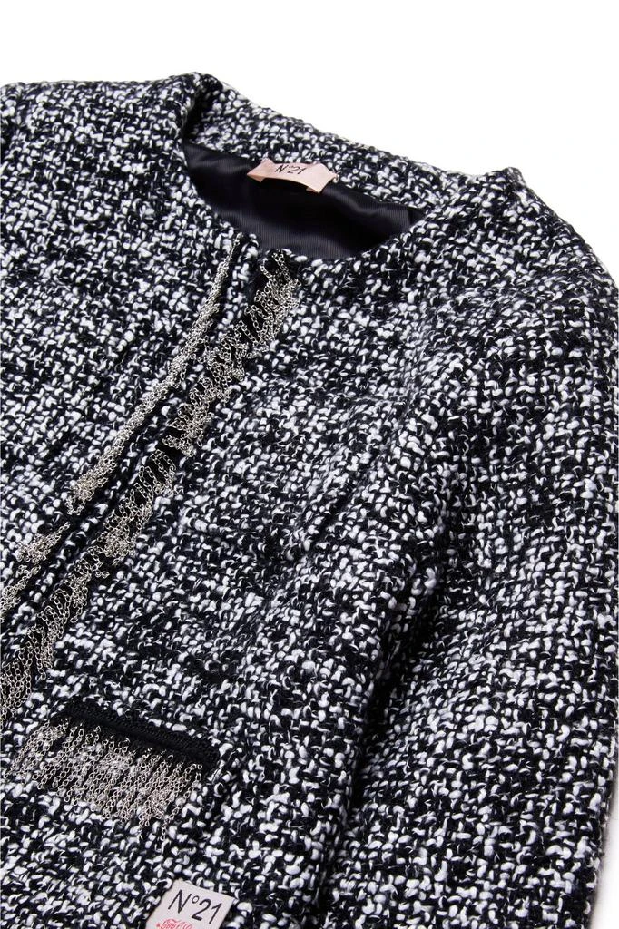 N°21 N°21 Kids Logo Patch Tweed Jacket 3