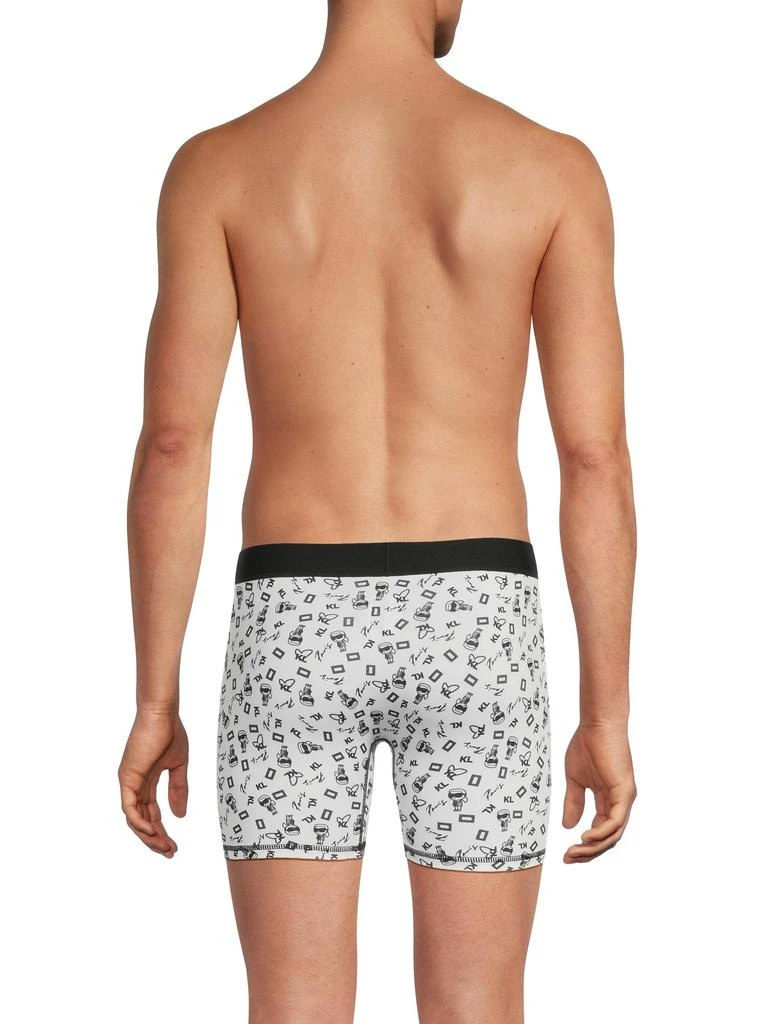Karl Lagerfeld Paris 3-Pack Print Logo Boxer Briefs 3