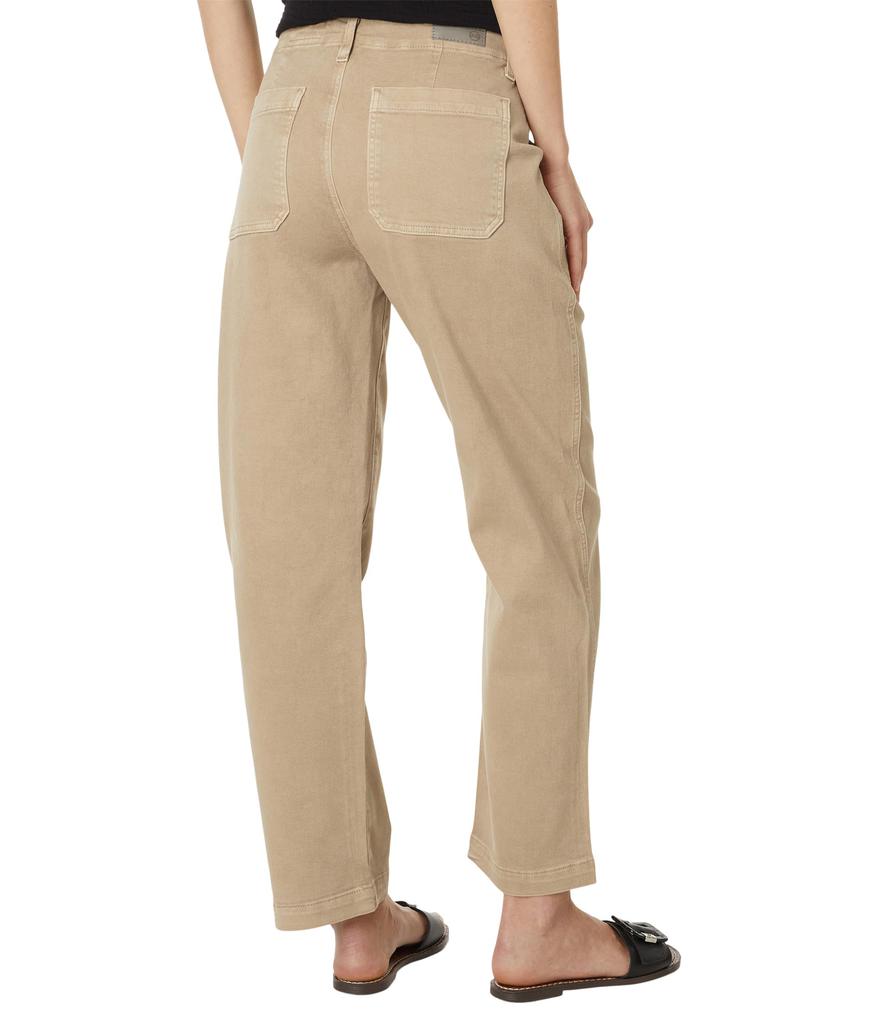 AG Jeans Analeigh High-Rise Straight Crop in Sulfur Desert Taupe