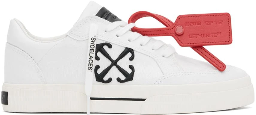 Off-White White Canvas Vulcanized Sneakers 1