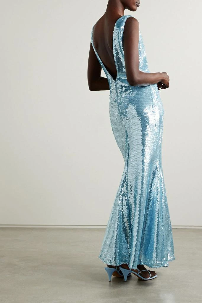 Self Portrait Sequined mesh maxi dress 3