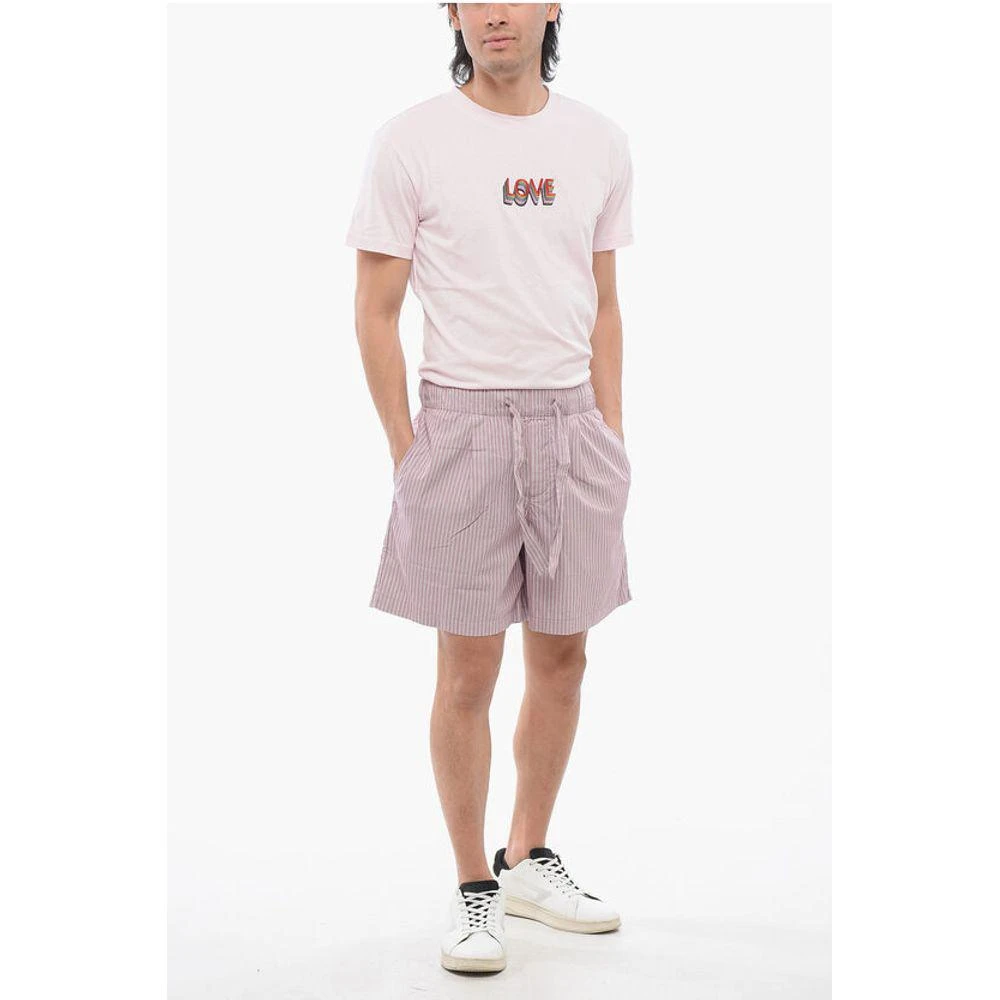 Birkenstock Birkenstock TEKLA Striped Cotton Shorts with Drawstring Waist 4