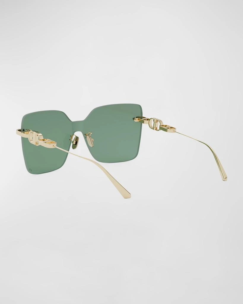 Christian Dior CD Chain rimless butterfly shield sunglasses, green DIOR CD Chain M1U Sunglasses | Neiman Marcus main image 3