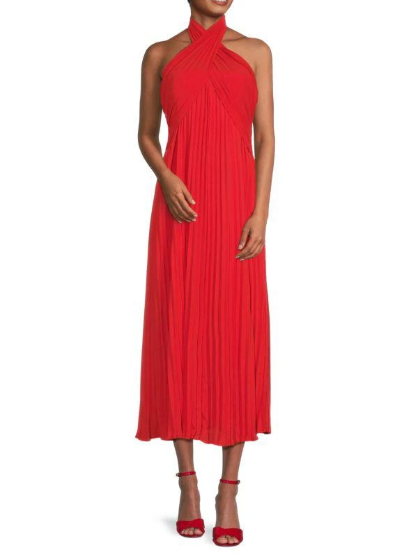 REISS Roya Accordion Pleated Midi Dress 1