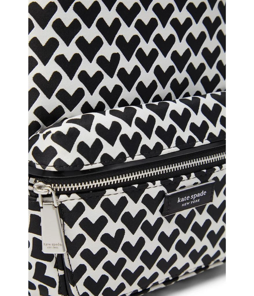 Kate Spade Sam Icon Modernist Hearts Jacquard Fabric Small Backpack 4