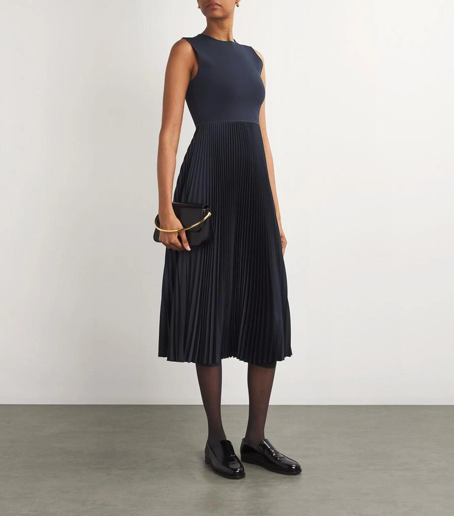 aimee midi dress Aimee Collared Pleated Midi Dress