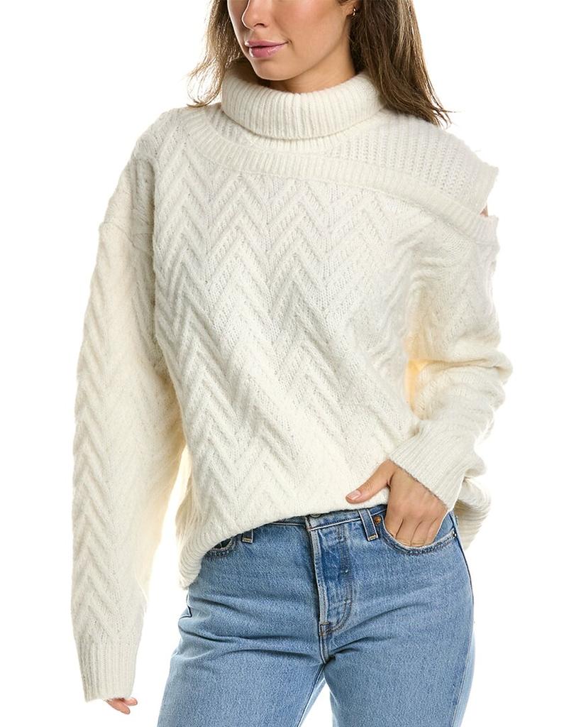 Lea & Viola Lea & Viola Chunky Wool-Blend Sweater