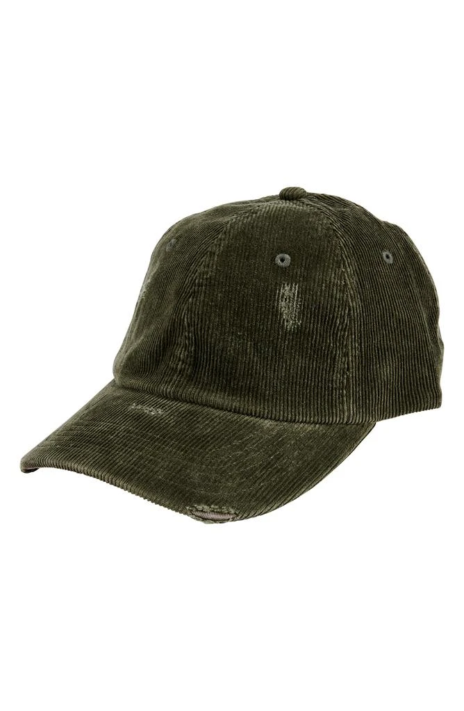 SAN DIEGO HAT Distressed Corduroy Baseball Cap 1