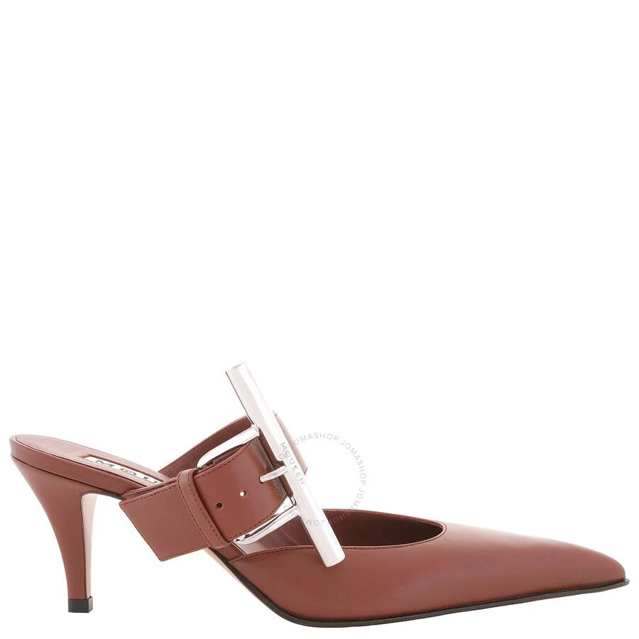 Alexander McQueen Alexander Mcqueen Ladies Rouge Fonce 70mm Francisco Leather Mules, Brand Size 36 ( US Size 6 ) 1