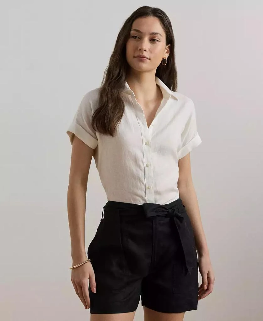 Ralph Lauren Dolman-Sleeve Linen Shirt, Regular & Petite 1