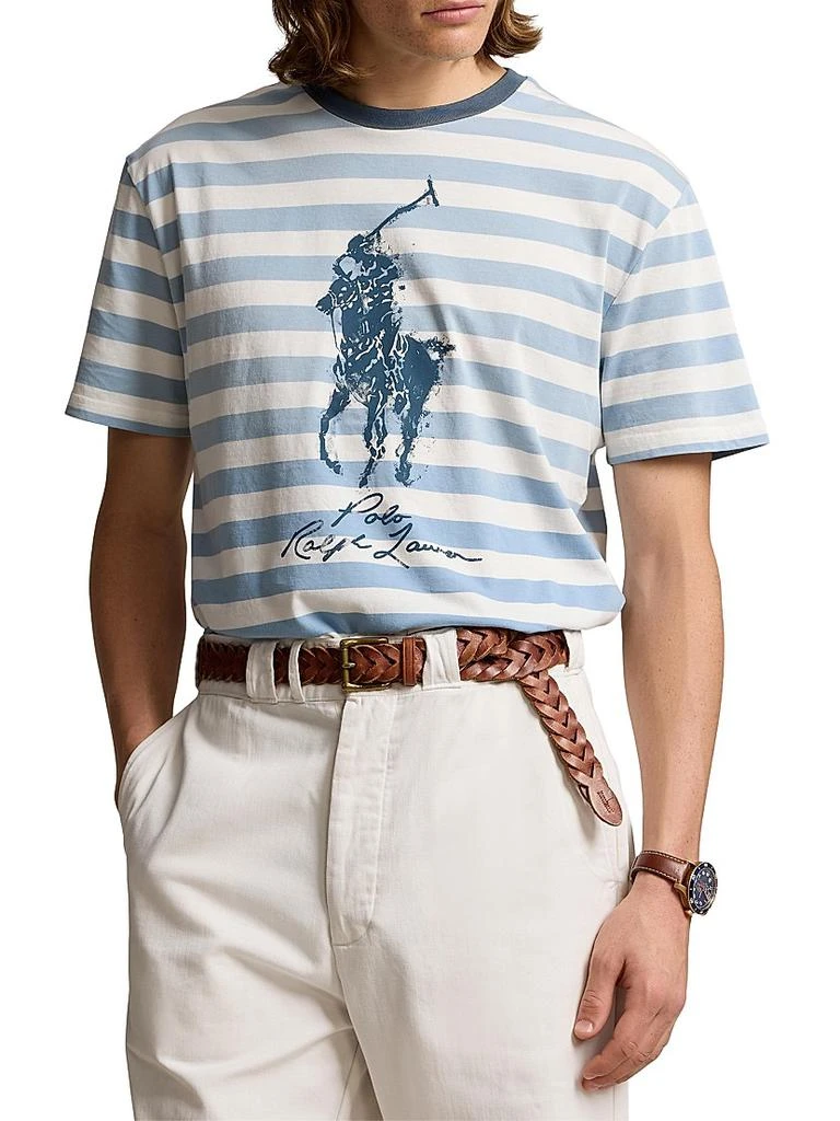 Ralph Lauren Striped Logo Cotton T-Shirt 1