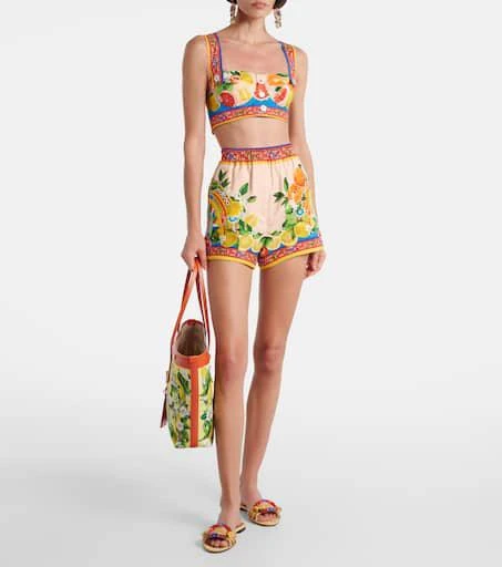 Dolce
Gabbana Taormina printed cotton bra top 2