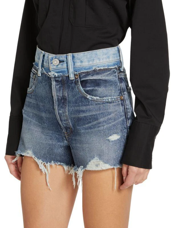 MOUSSY VINTAGE Lewiston Distressed Denim Shorts 3