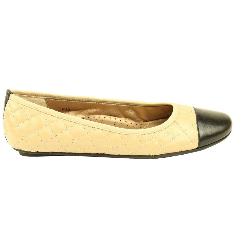 Vaneli Serene Quilted Slip On Ballet Flats