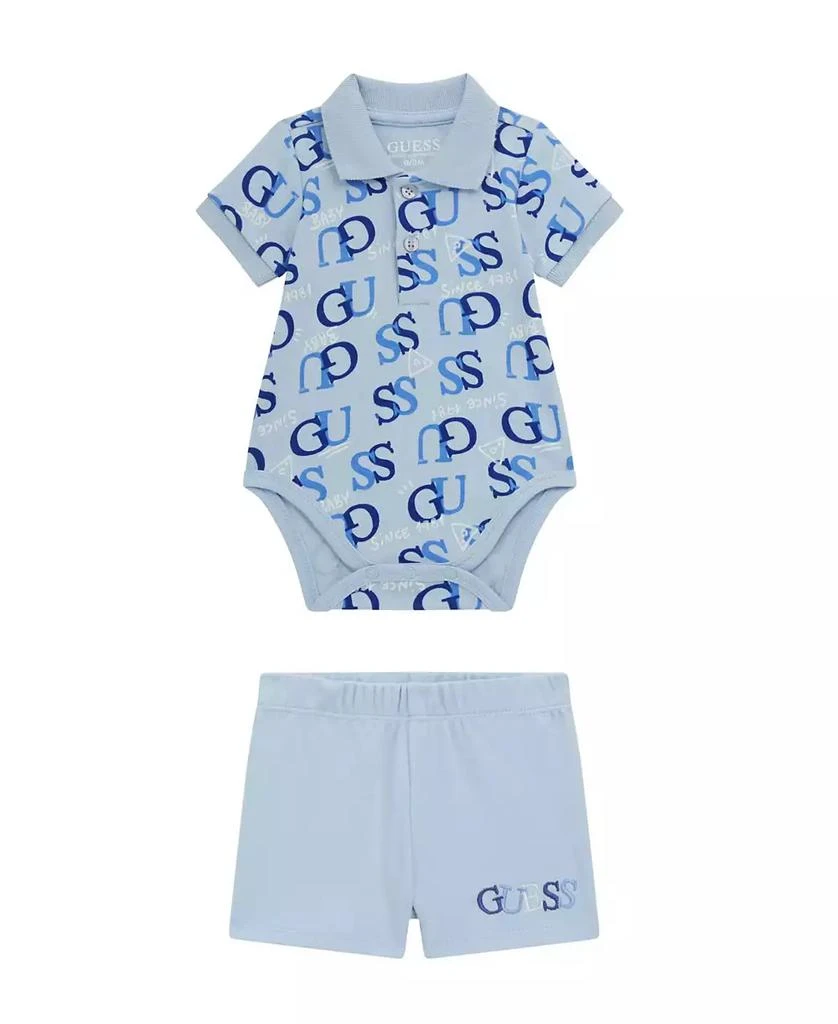 GUESS Baby Boy Bodysuit and Short Set 1