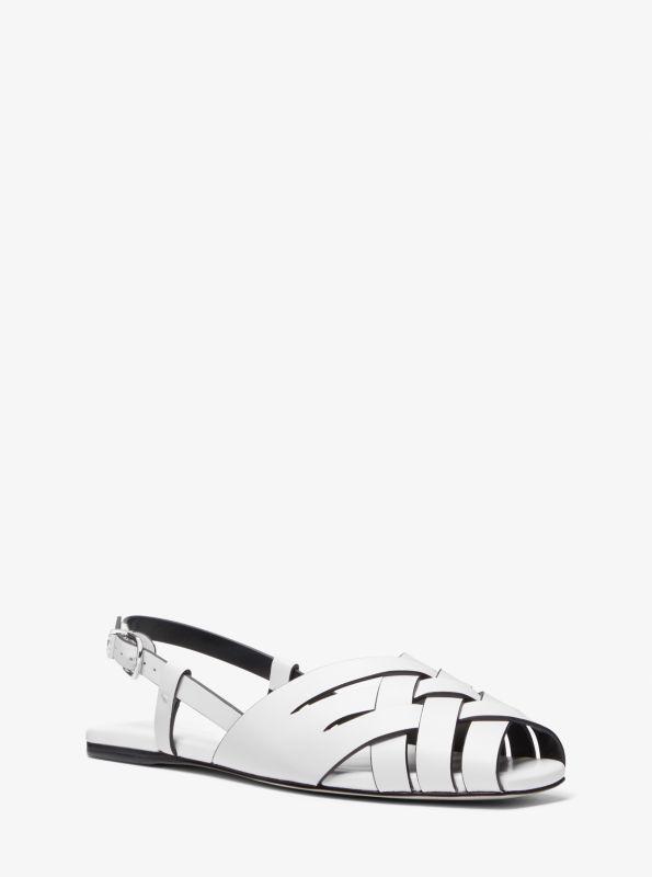 Michael Kors Irene Woven Leather Slingback Sandal