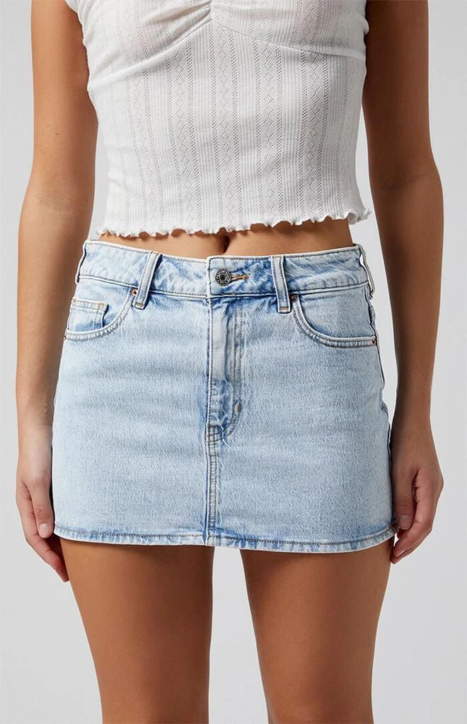 PacSun Bella Light Indigo Denim Skirt 5