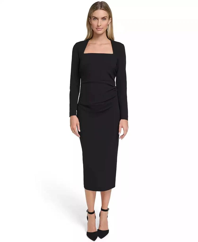 chinese dress ladies CALVIN KLEIN Womens Black Slitted Lined Elastic Waist Pullover Polka D –  Bobbi + Bricka